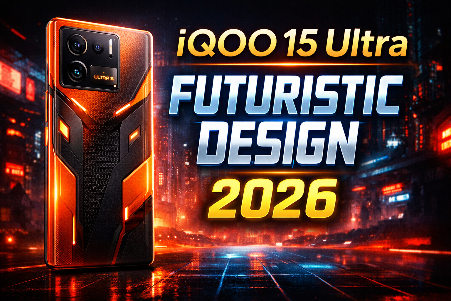 Desain futuristik iQOO Z11i dengan modul kamera AI