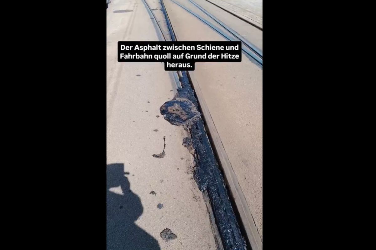 Jalan meleleh di Eropa akibat panas ekstrem